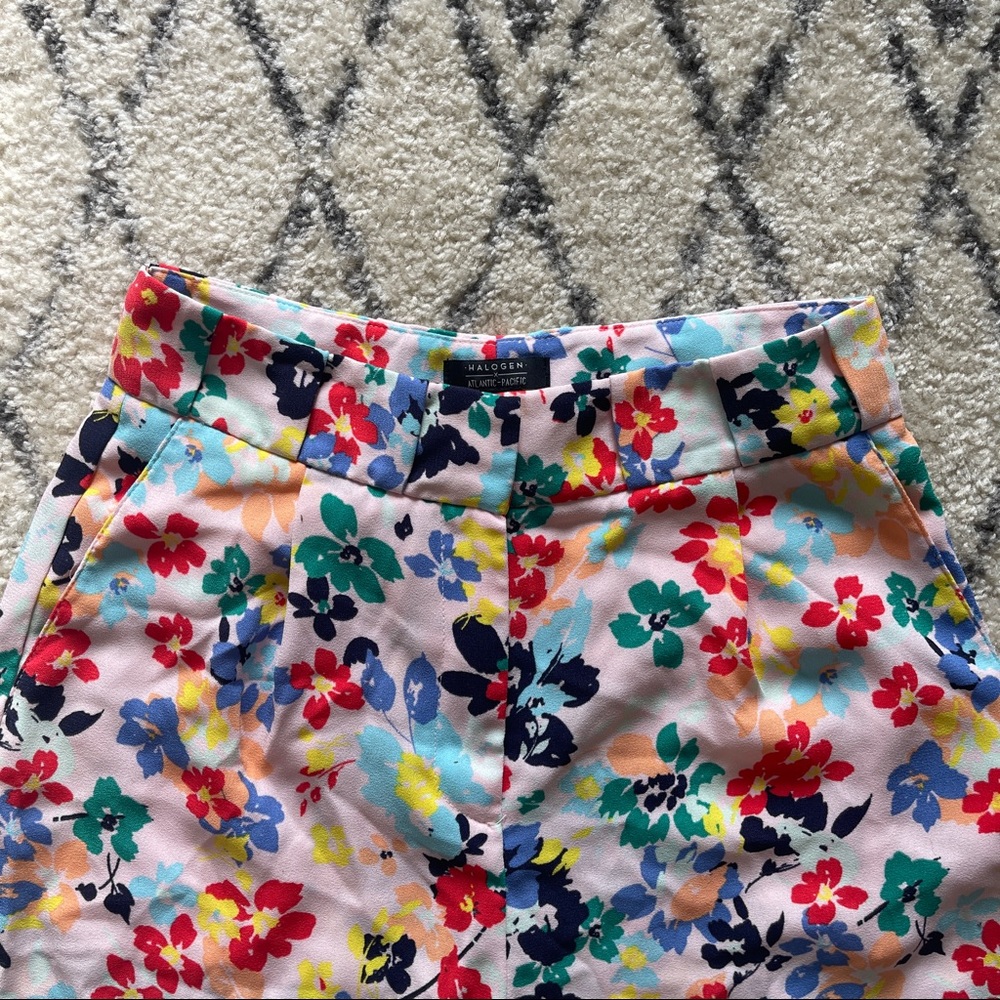 Halogoen x Atlantic Pacific floral cropped dress pant